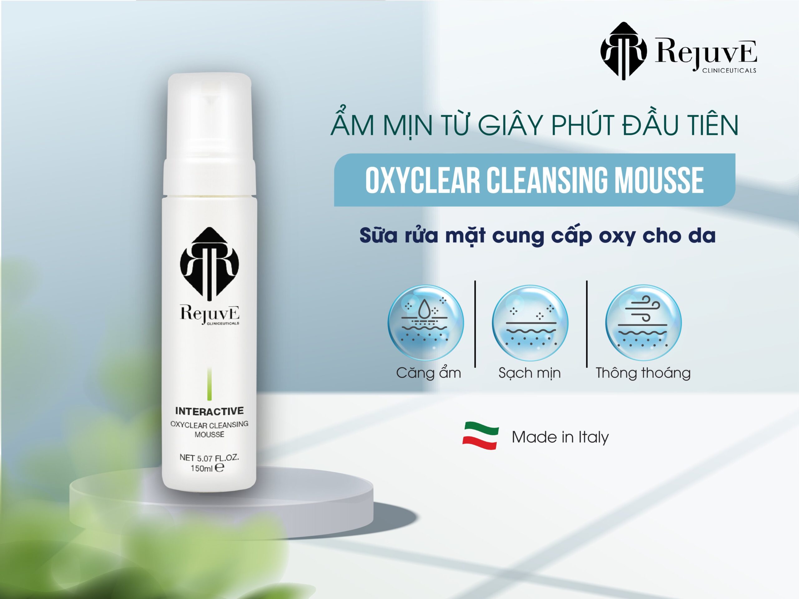 Oxyclear Cleansing Mousse là sữa rửa mặt dịu nhẹ