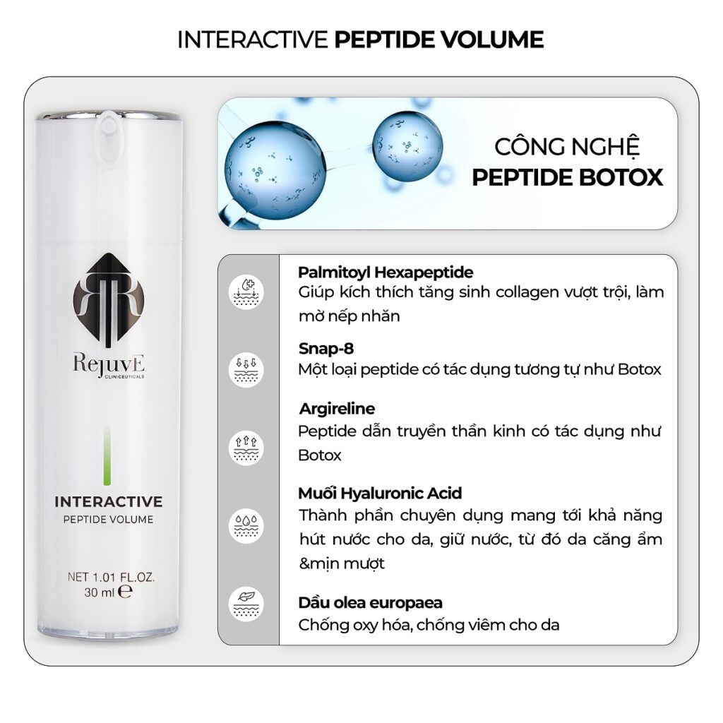 tinh chất xóa mờ nếp nhắn rejuve peptide volum